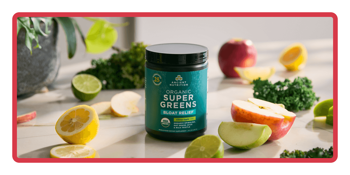 Organic SuperGreens Bloat Relief Citrus Apple