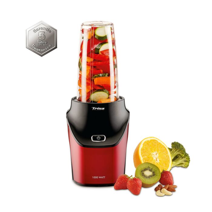 Trisa Nährstoff-Extraktor Energy Boost, 1000 W, inkl. 2 Tritan-Becher , rot
