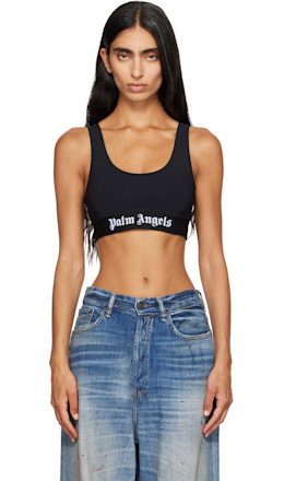Black Classic Logo Sport Bra - Palm Angels