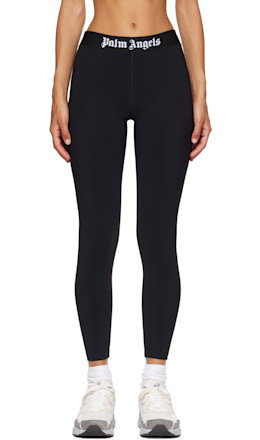 Black Classic Logo Sport Leggings - Palm Angels