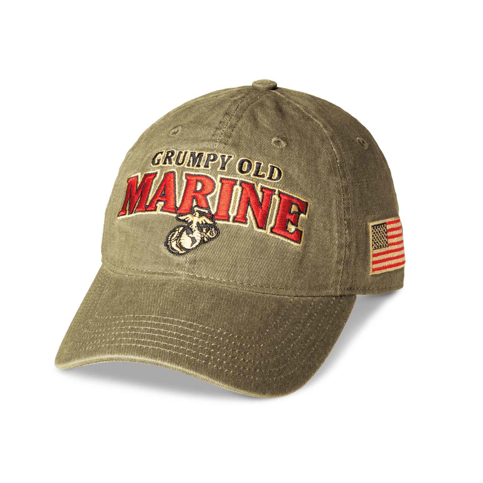 Image of Grumpy Old Marine Hat- OD Green