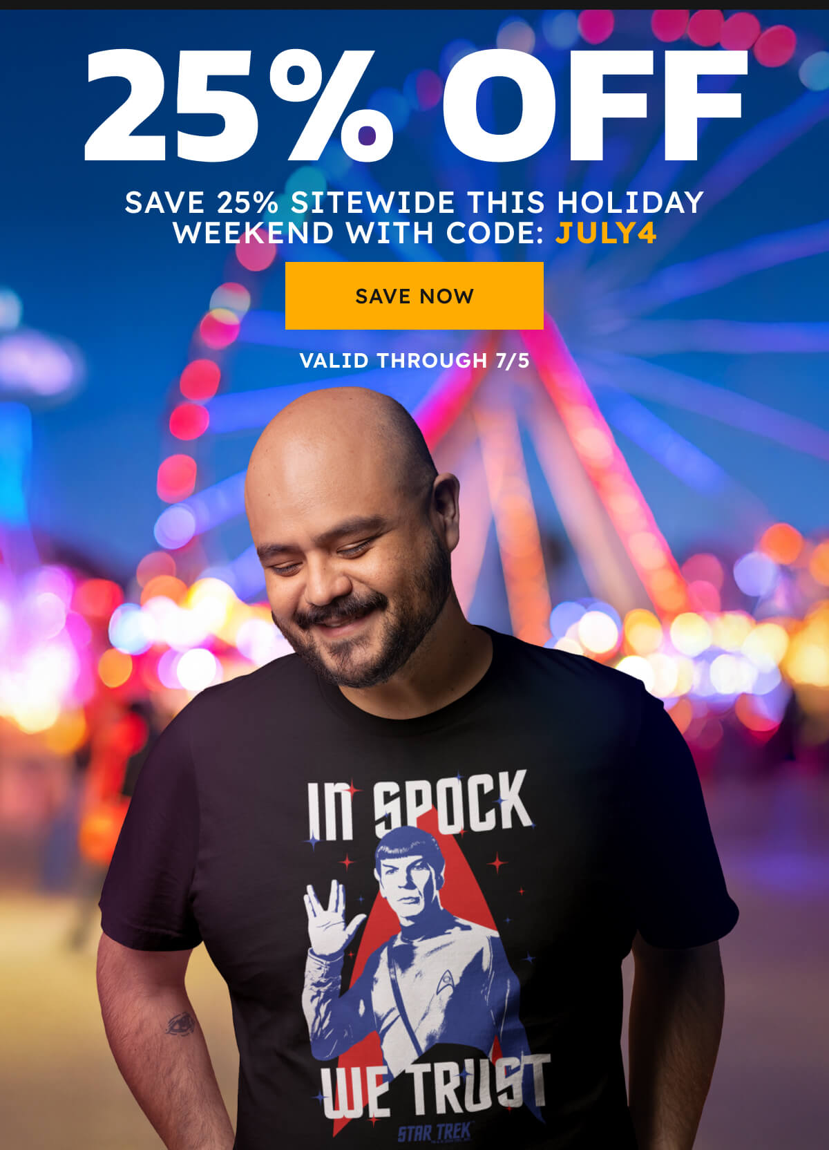 SAVE 25% SITEWIDE WITH CODE: JULY4