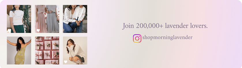 follow morning lavender on instagram banner