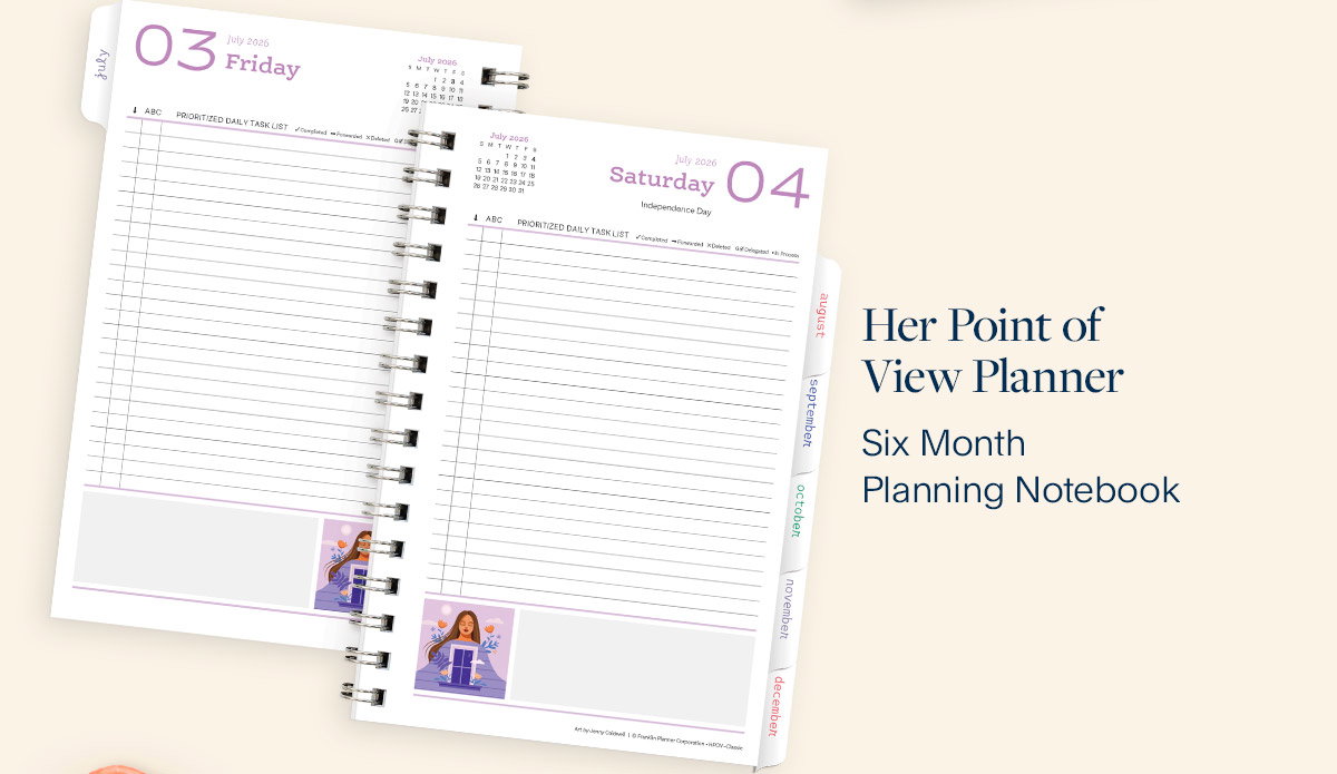 Her Point of View Planner - Six Month Planning Notebook.