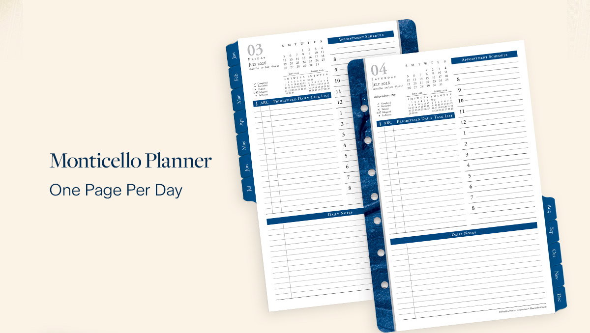Monticello Planner - One Page Per Day .