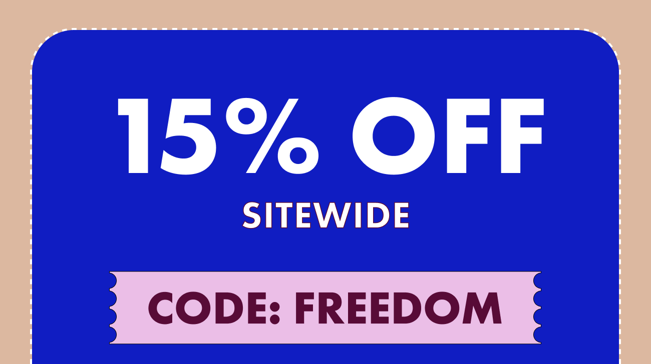 15% Off Sitewide Code: FREEDOM