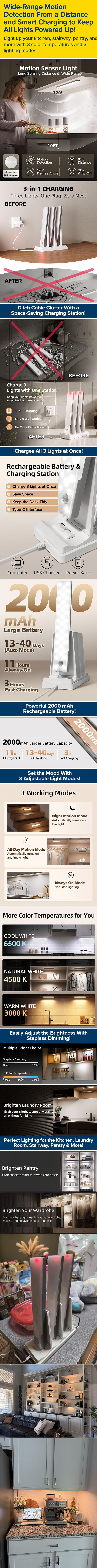 Wide-Range Motion Detection From a Distance and Smart Charging to Keep All Lights Powered Up!