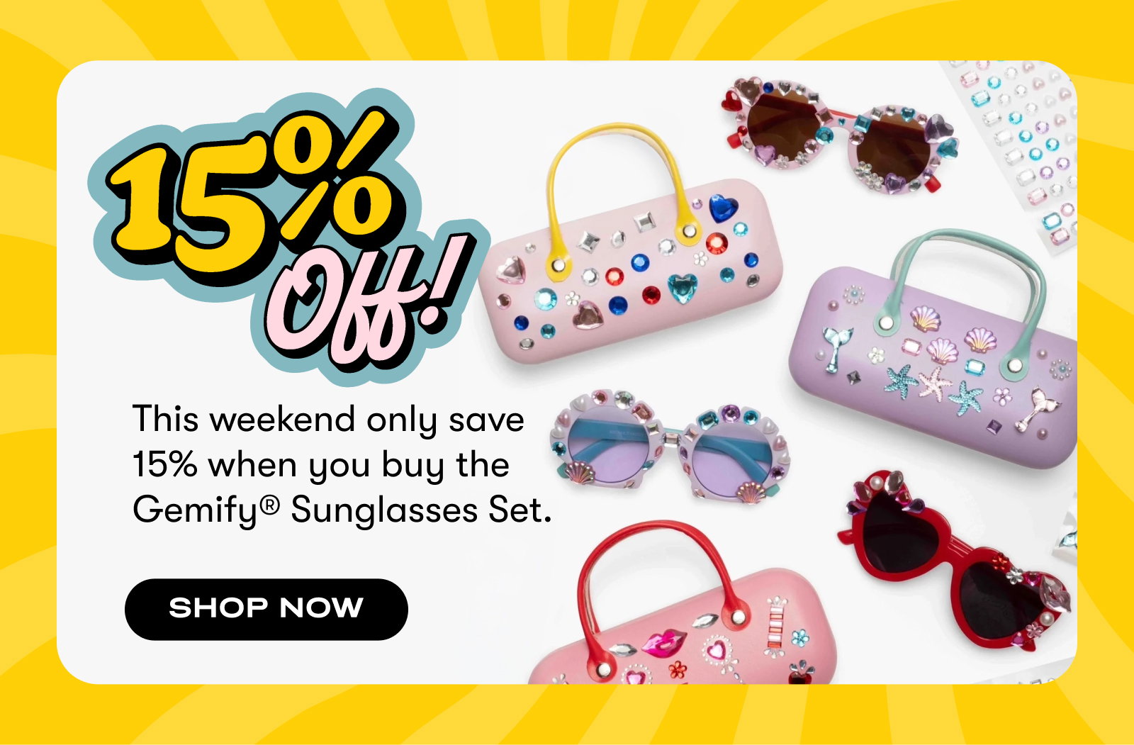 15% off when you buy the Gemify Sunglasses Set