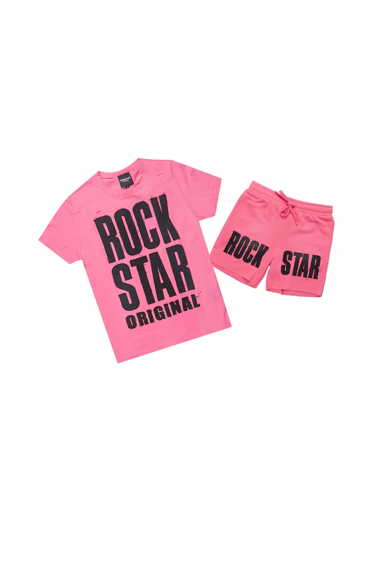 Image of Girls Shantrice Bubblegum Pink Short Set