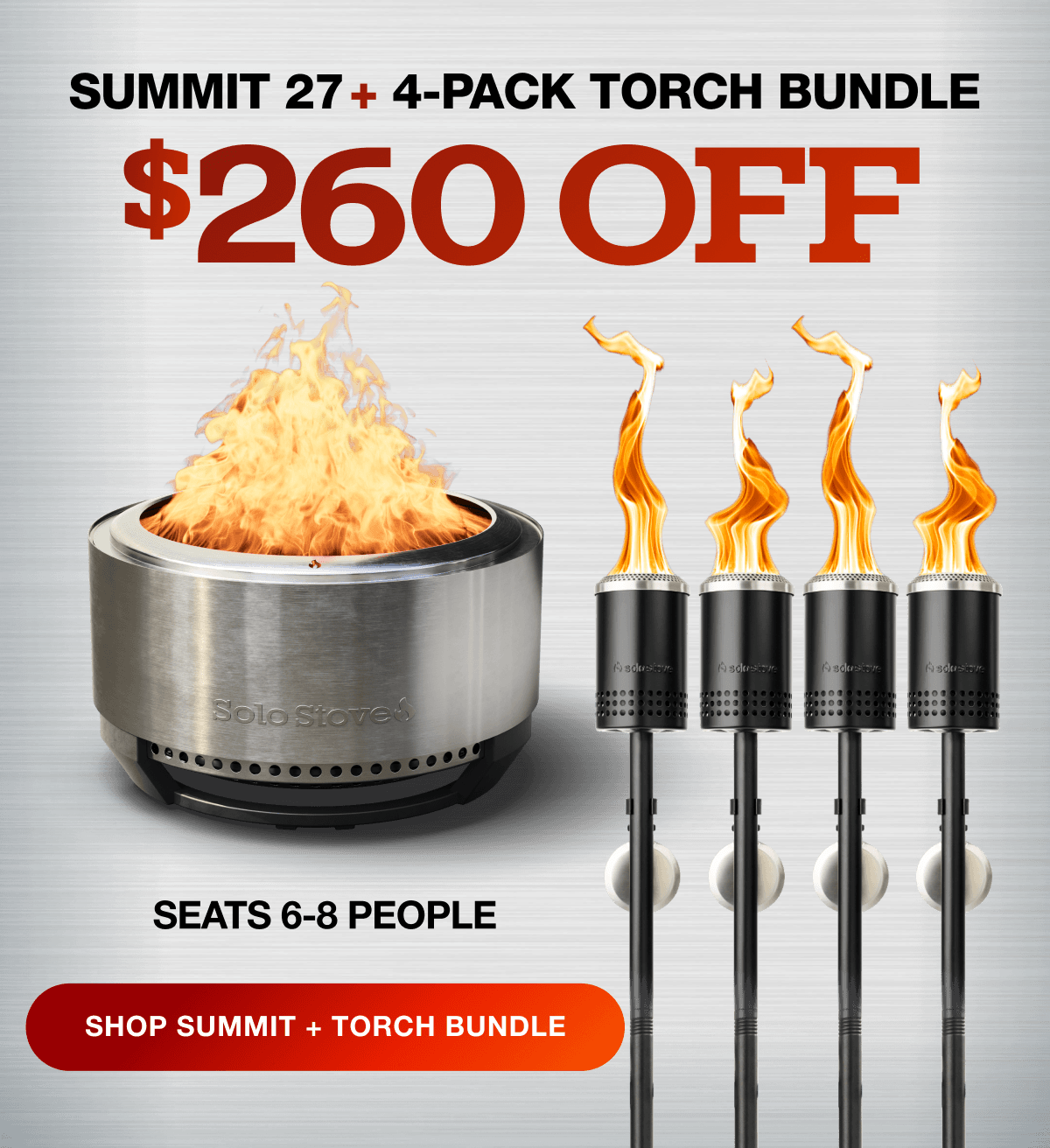 Summit 27 Fire Pit + Torches Bundle