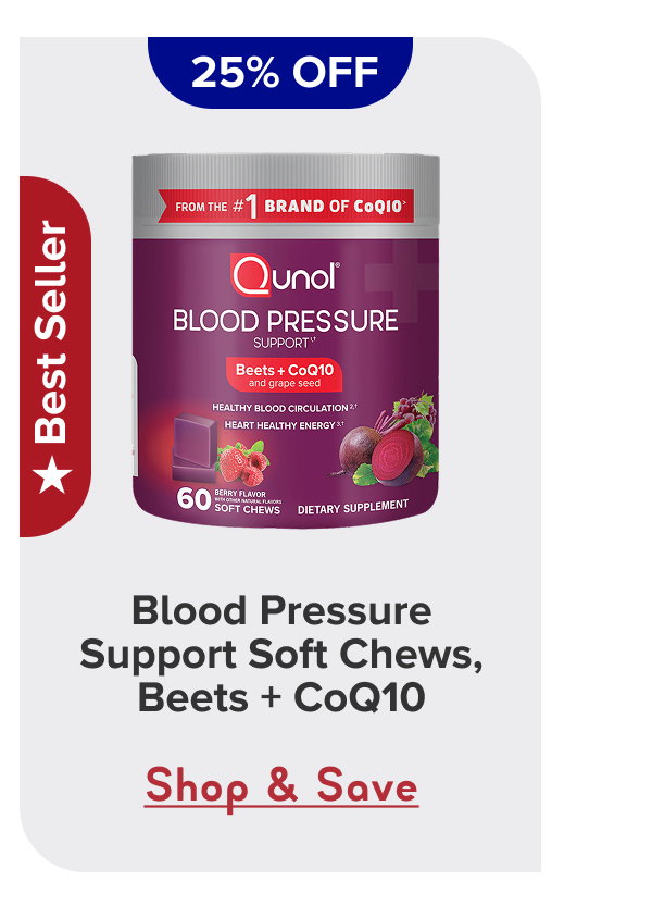 Blood Pressure Support Soft Chews, Beets + CoQ10