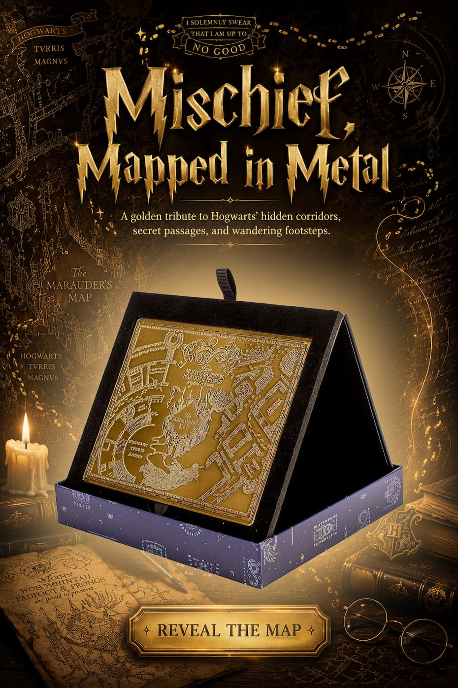 Harry Potter Metal Marauder's Map