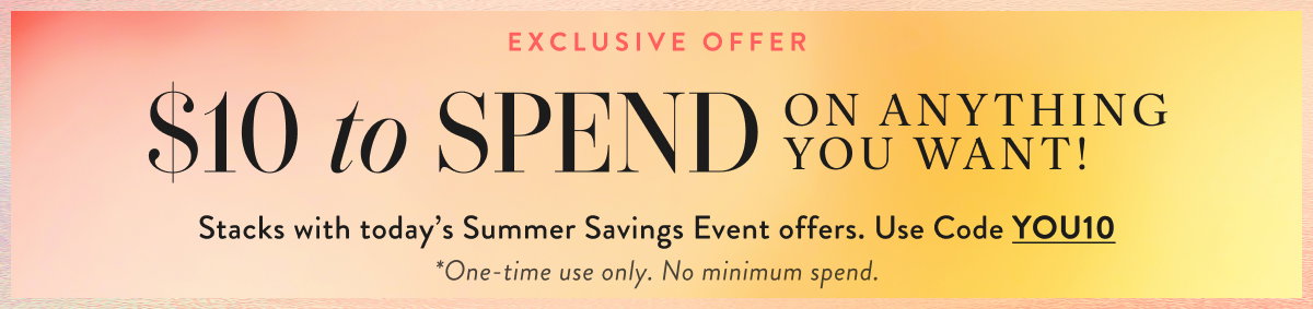 Free $10 With Code YOU10
