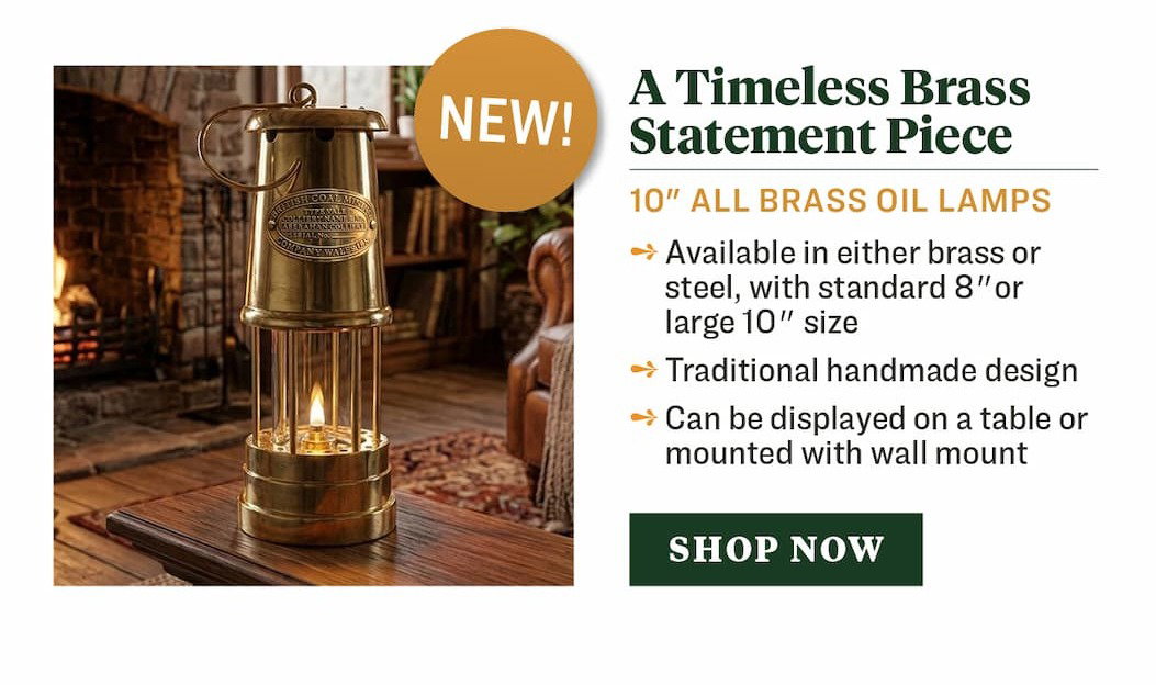 10" All Brass Oil Lamp