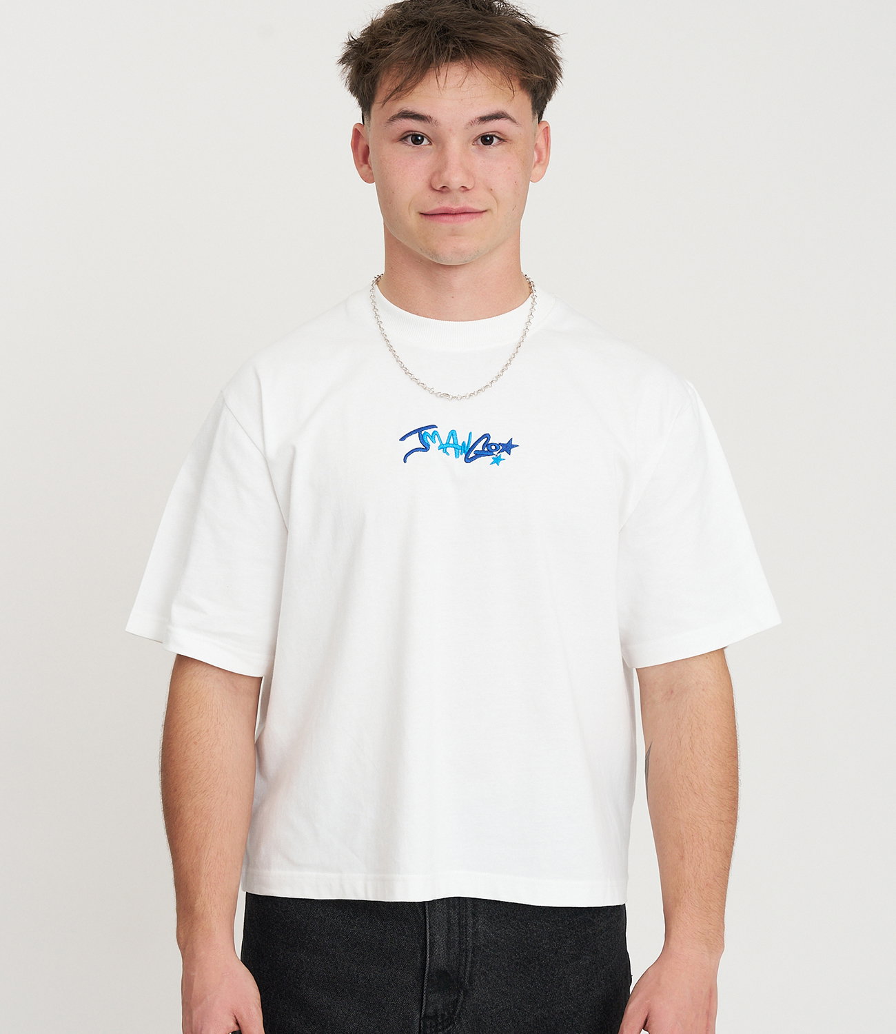 JMango Cropped Tee in White