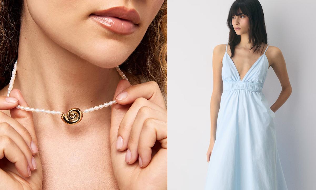 shell necklace aritizia dress