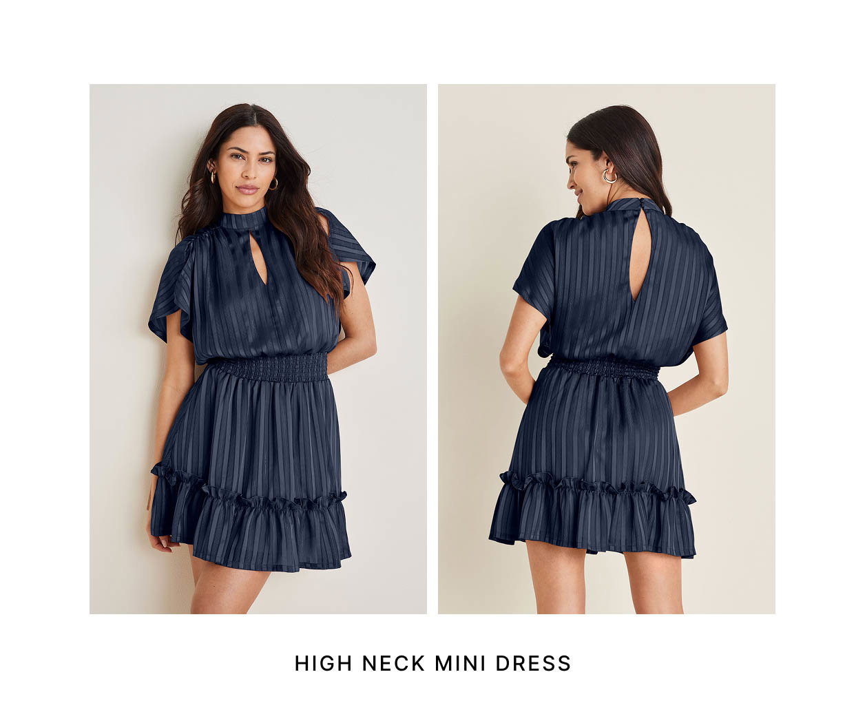 High Neck Mini Dress