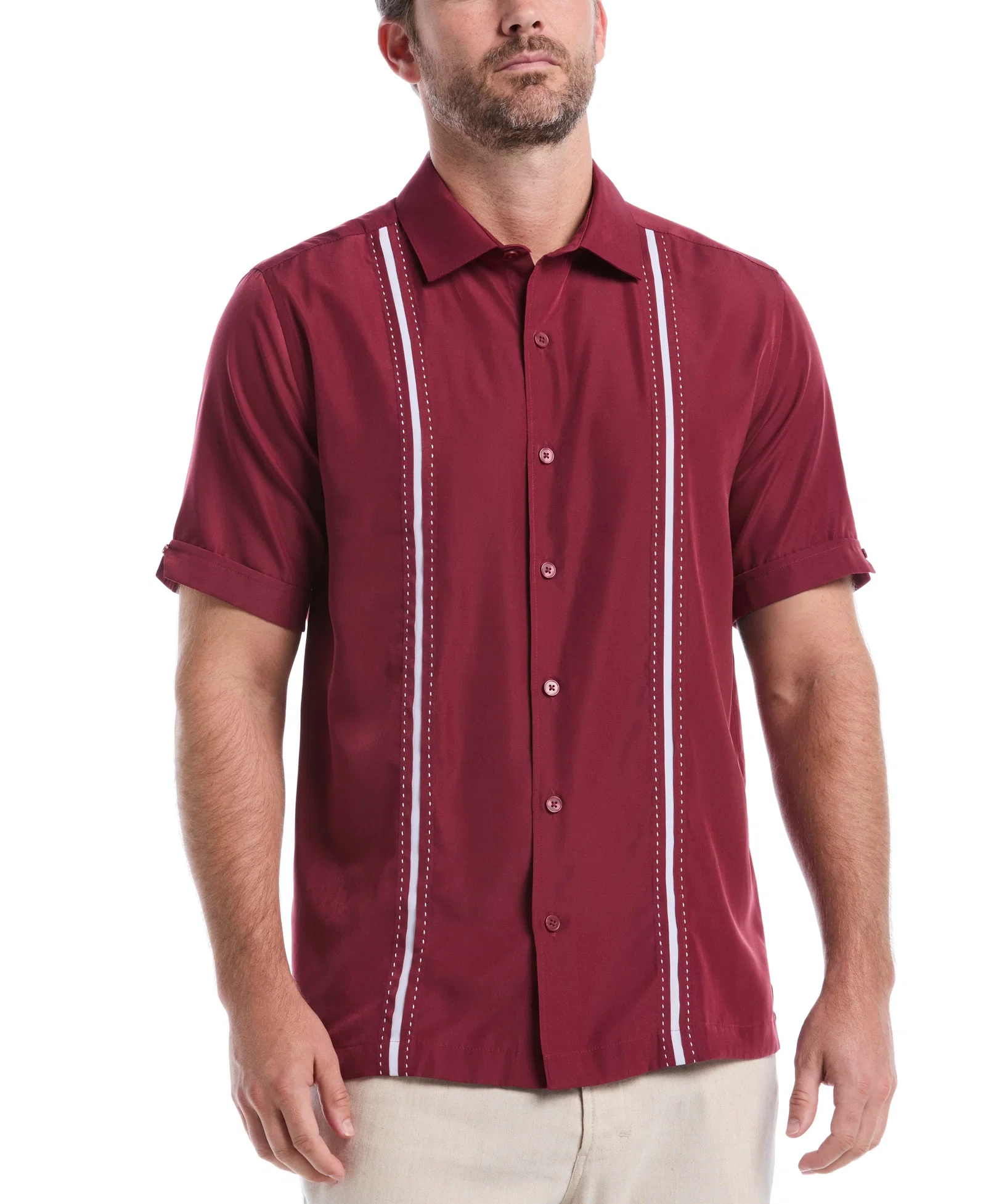 Image of Contrast Stitching Shirt
