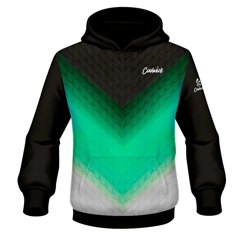 Image of CoolWick Elite Green Vortex Hoodie