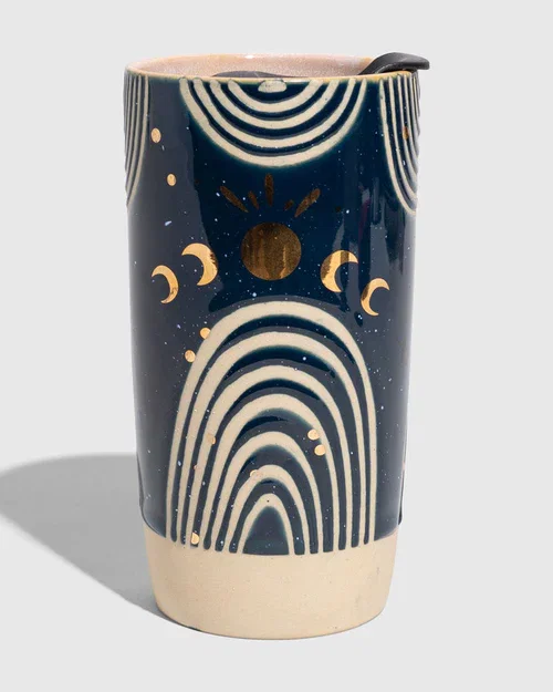 Insulated Stoneware Travel Mug in Nightfall Blue