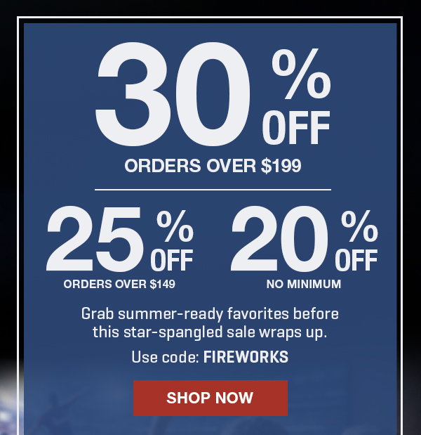 Our 4th of July Sale ends tomorrow! Shop now and save up to 30% off.