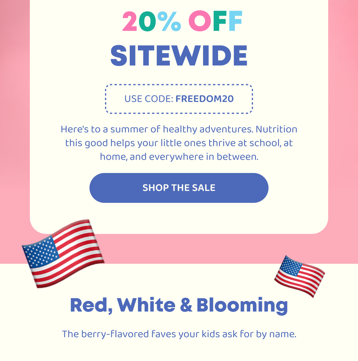 20% OFF sitewide