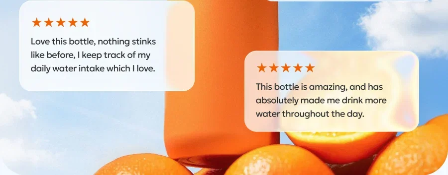 Love this bottle, nothing stinks like before, I keep track of my daily water intake which I love.