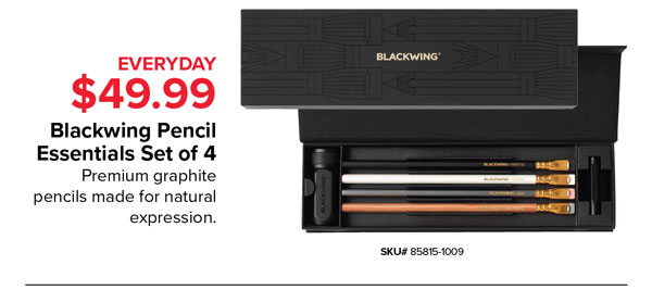 Blackwing Pencil Essentials Set of 4 Everyday $49.99