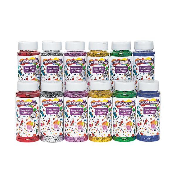 Colorations® Easy Shake Glitter - Set of 12, ea 3.5oz