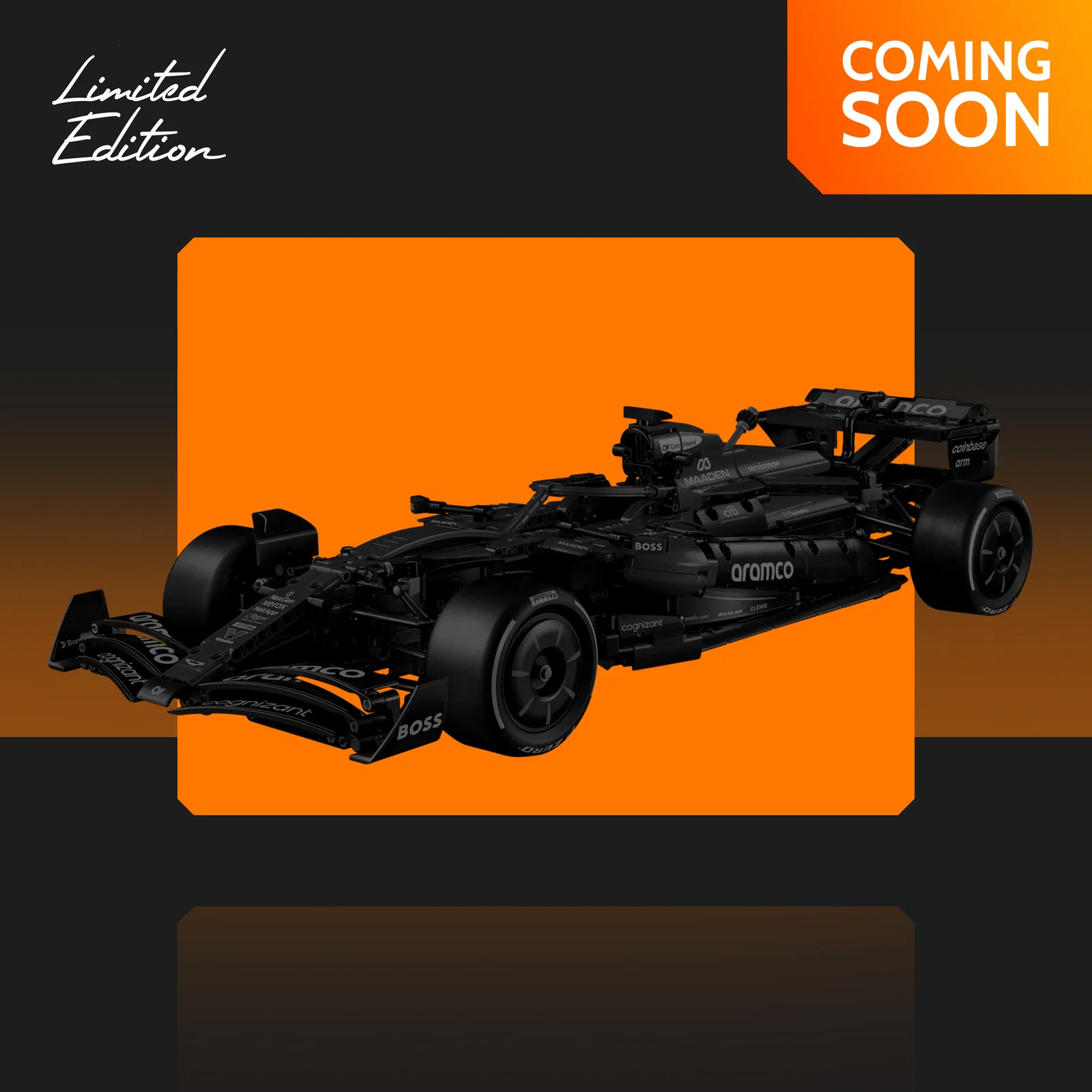 Image of Limited Edition Wall Mounted Display Case for LEGO® Technic™ Aston Martin Aramco AMR25 F1® Car (42240)