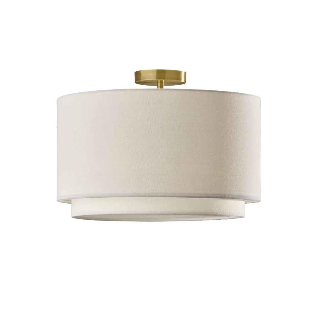Finley Linen Drum Semi Flush Mount