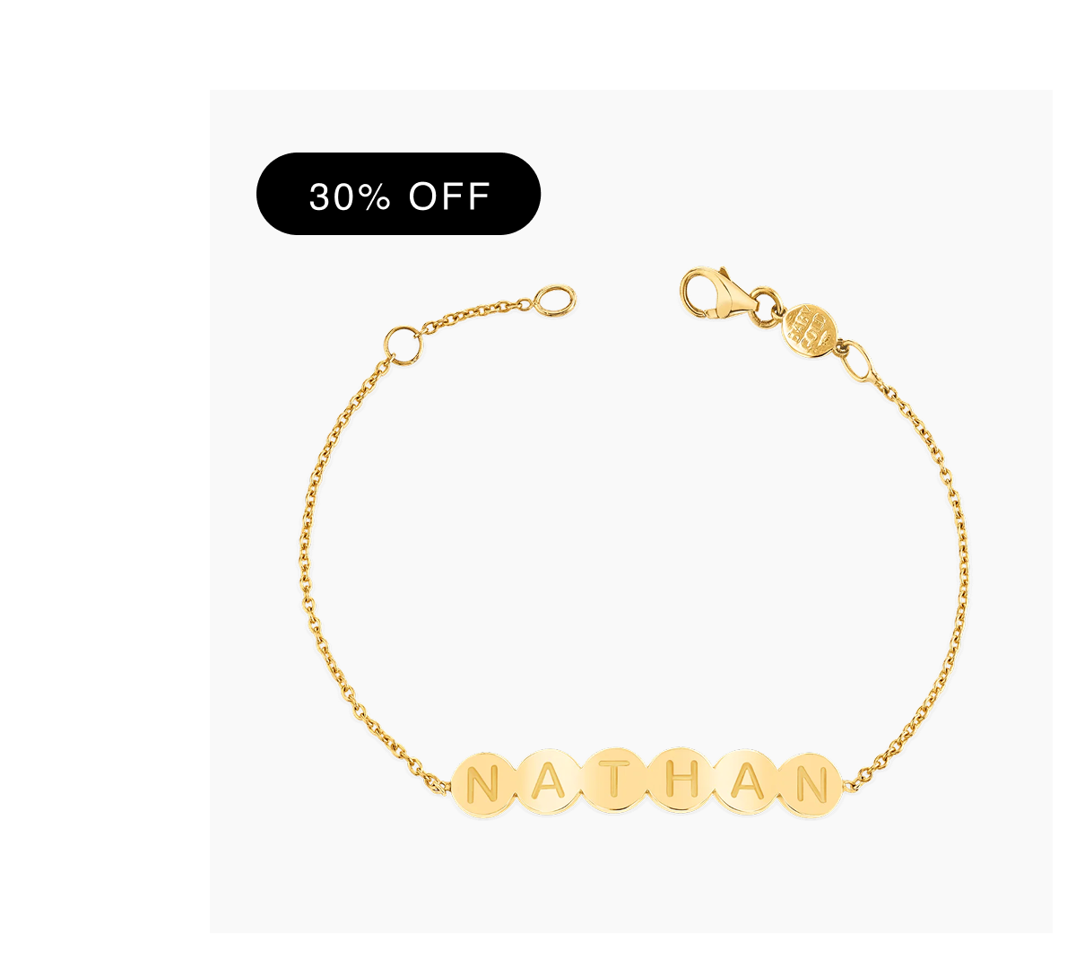 Bubble Round Engravable ID Bracelet