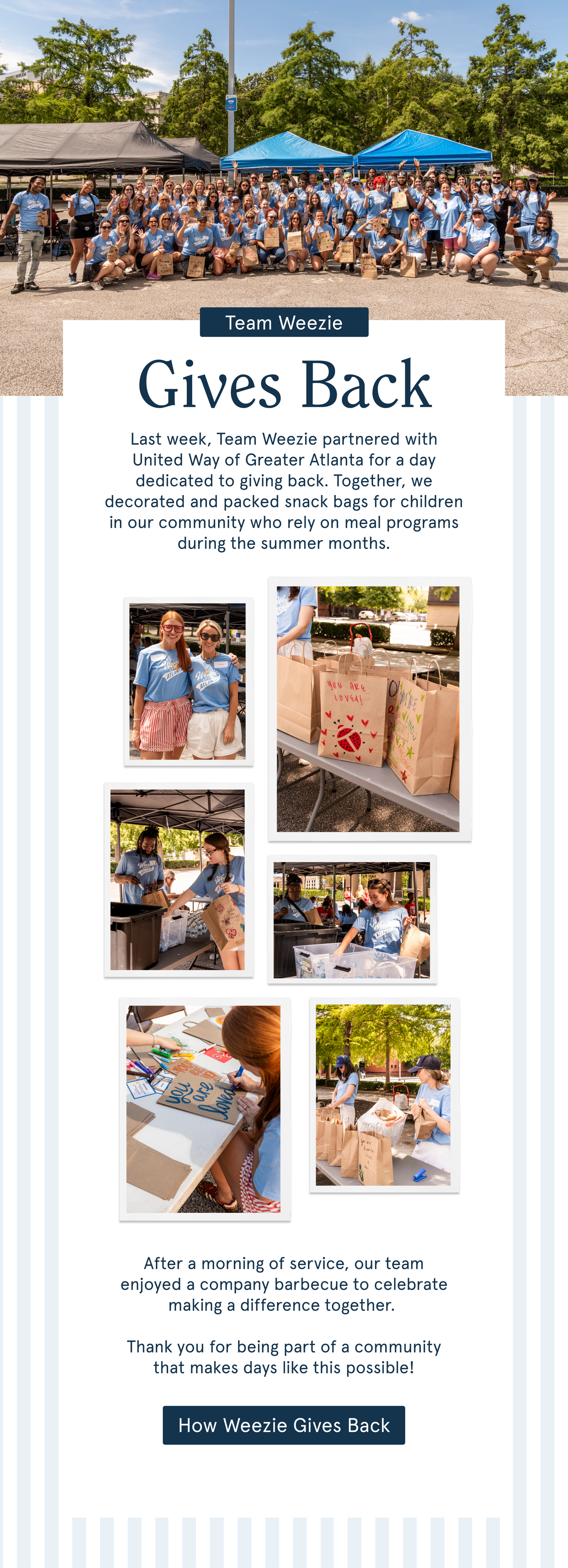 Team Weezie Gives Back
