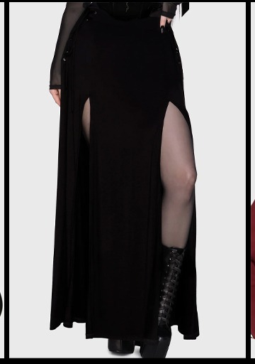 Hellverina Split Maxi Skirt