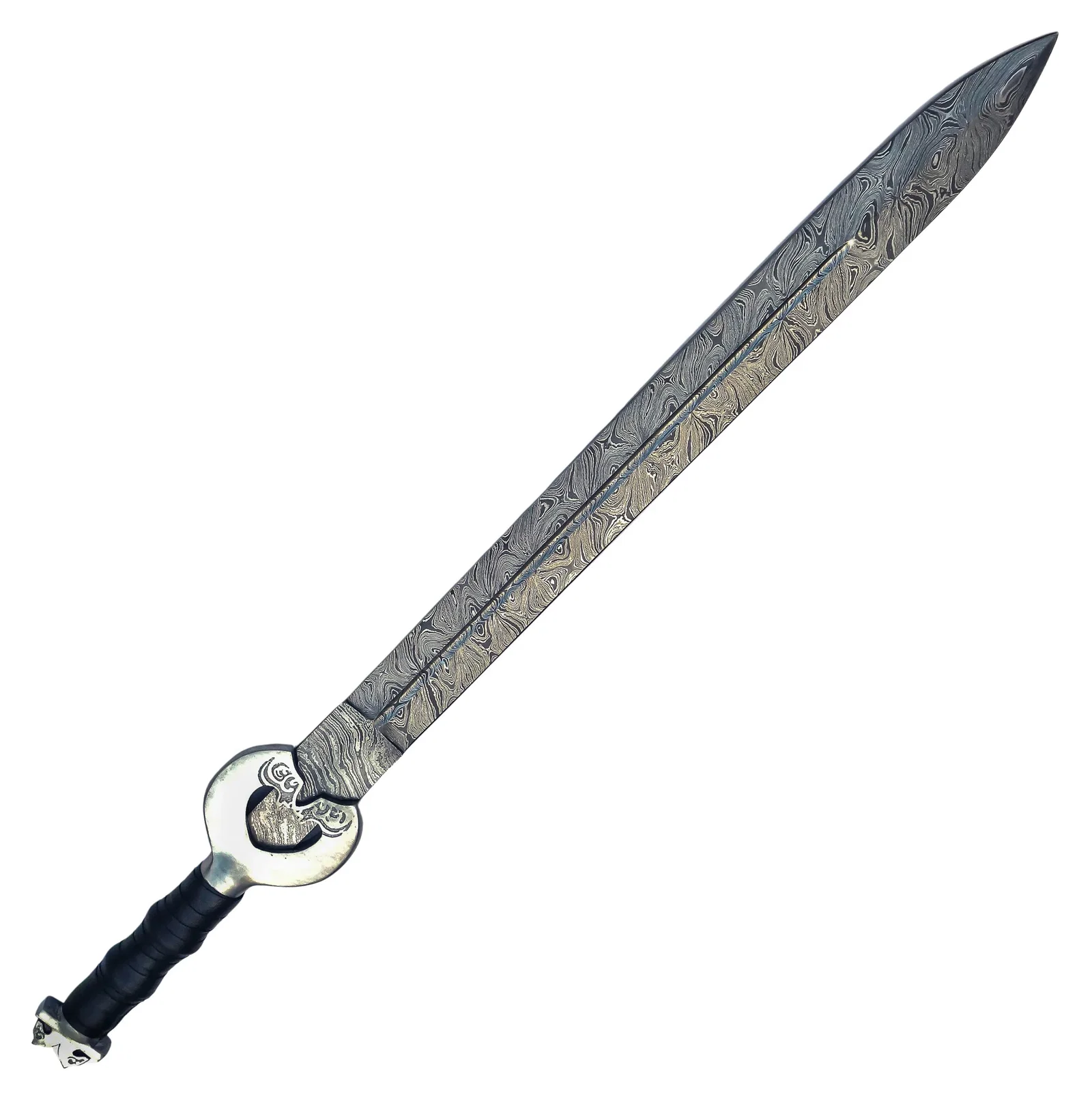 Image of King's Sword- Spanish Longsword- Damascus Steel- 37"