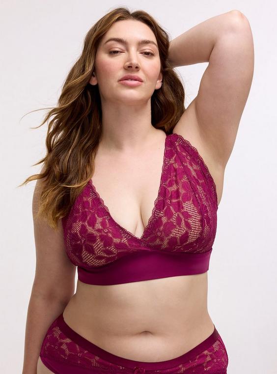 Ava Lace Unlined High Apex Bralette