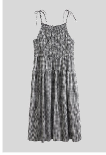 PLAID MIDI DRESS