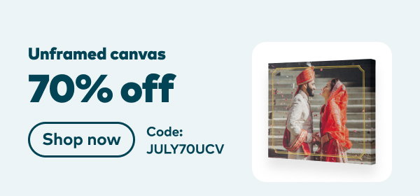 70% off unframed canvas. Code: JULY70UCV. Shop now.