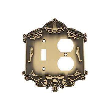 Nostalgic Warehouse Victorian Toggle & Duplex Switch Plate