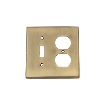 Nostalgic Warehouse New York Toggle & Duplex Switch Plate