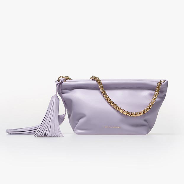Pia Leather Clutch with Tassel