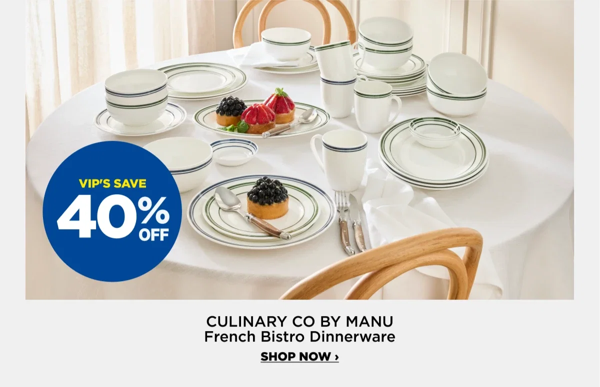 40%off Culinary Co By Manu French Bistro Dinnerware