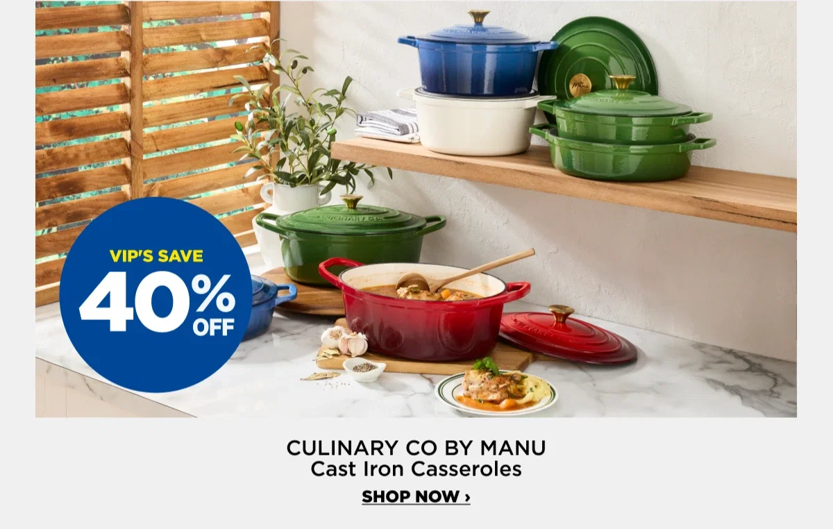 40%off Culinary Co By Manu Noir Cookware