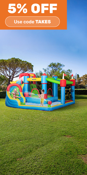 6 in 1 Bouncy Castle with Water Gun and Blower. 5% off with code TAKE5