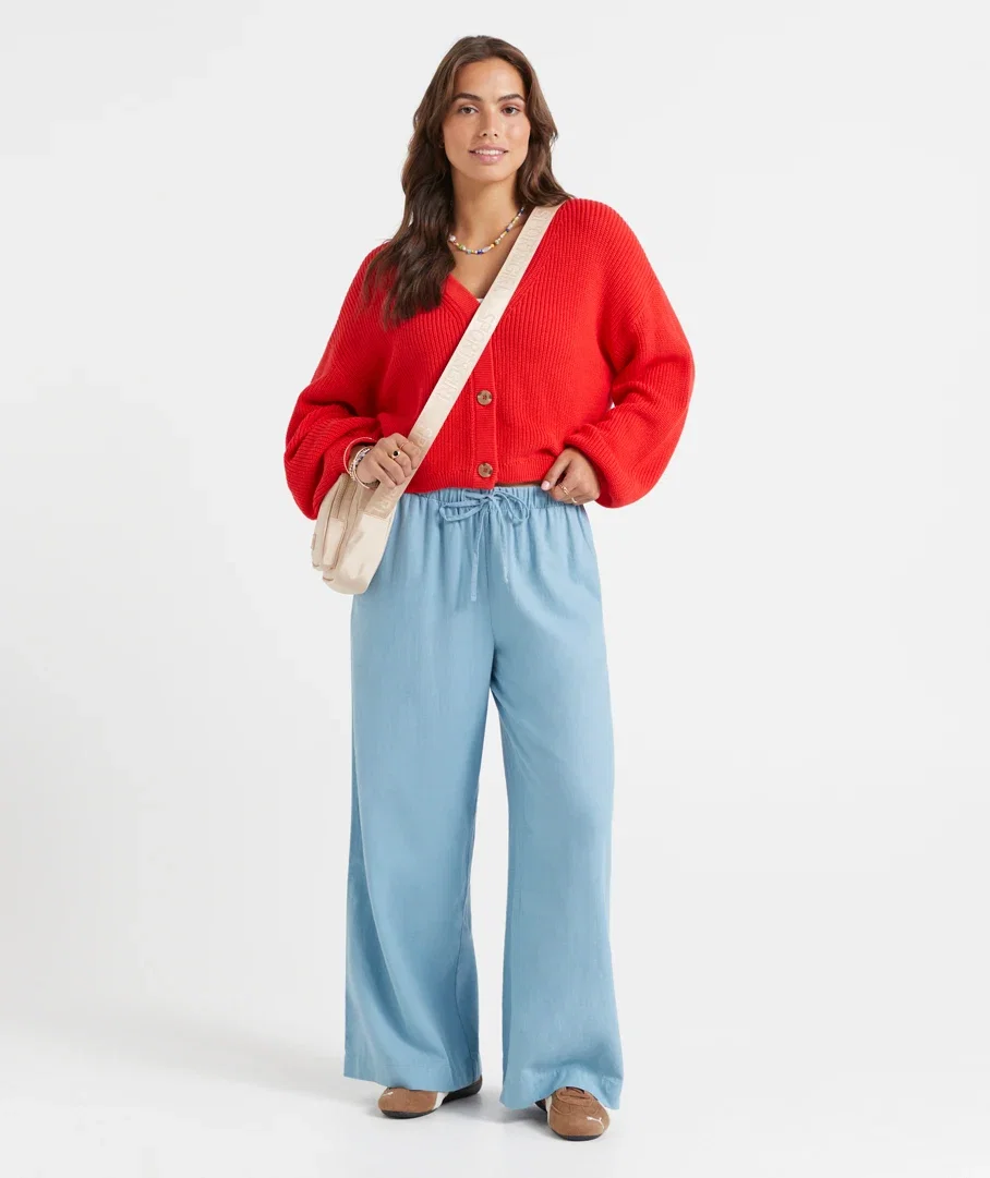 WILLOW LINEN BLEND WIDE LEG PANT