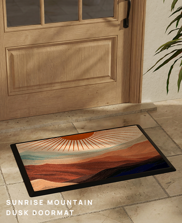 Sunrise Mountain Dusk Doormat 
