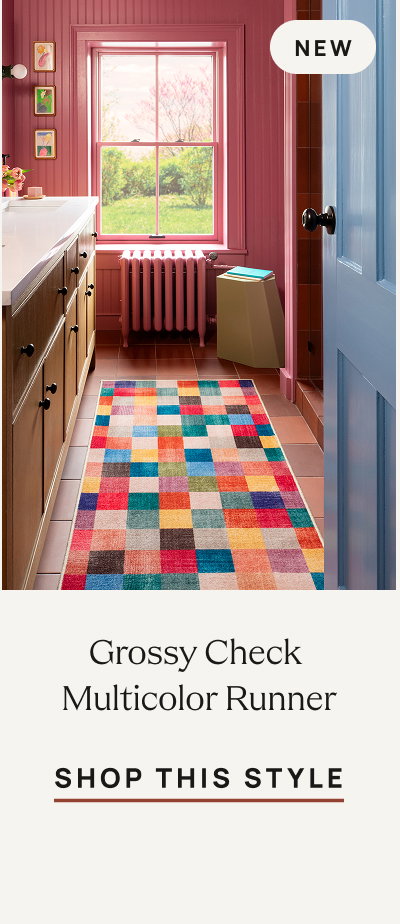 Grossy Check Multicolor Runner | Shop This Style 
