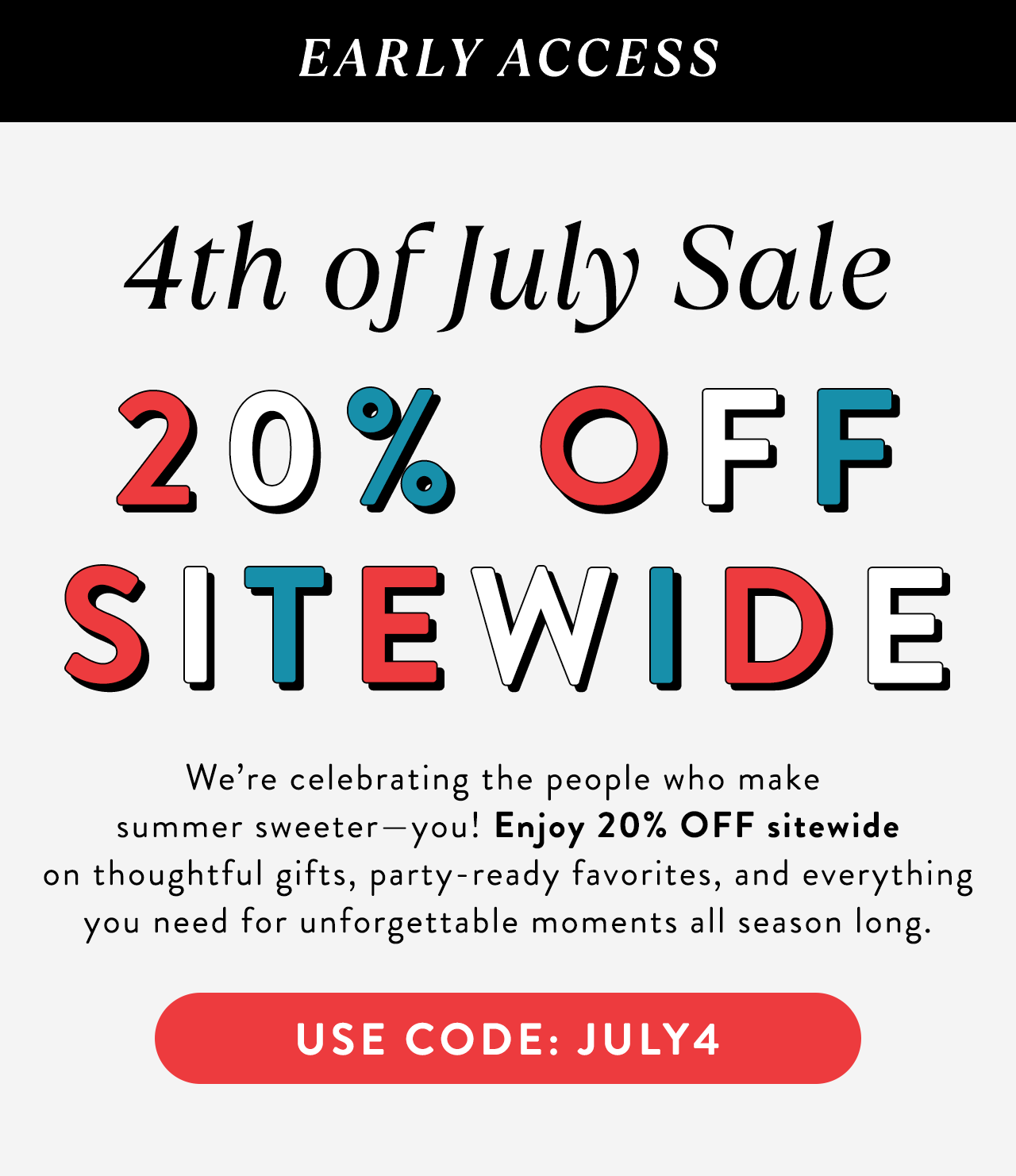 20% off sitewide!!!