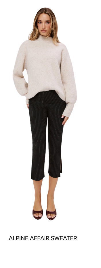 Alpine Affair Fluffy Sweater Oatmeal