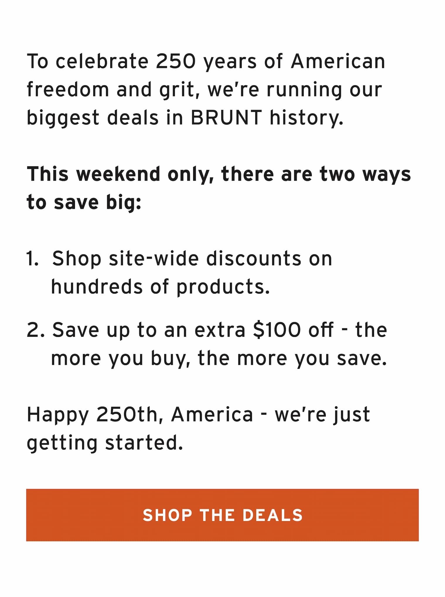 4TH OF JULY DEALS - SAVE UP TO $100